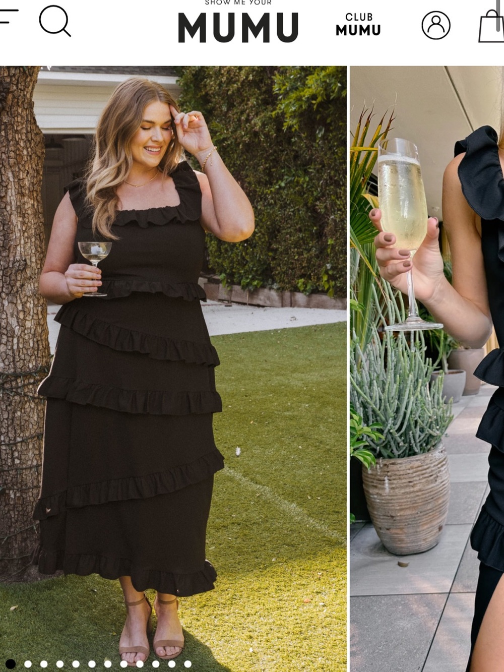 Show Me Your Mumu Black Ruffle Tiered Maxi Dress